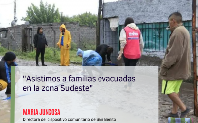 La municipalidad asistió a familias evacuadas tras el temporal