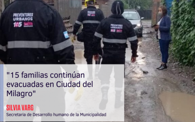 La Municipalidad asiste a familias evacuadas