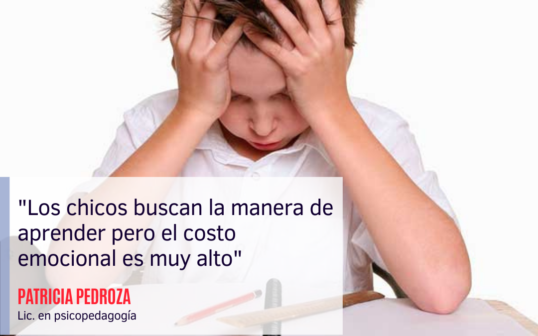 “Los chicos buscan la manera de aprender pero el costo emocional es muy alto”