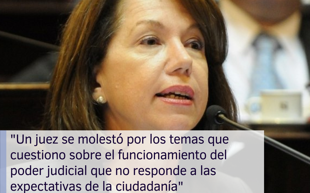 “Un juez se molestó por los temas que cuestiono sobre el funcionamiento del poder judicial que no responde a las expectativas de la ciudadanía”