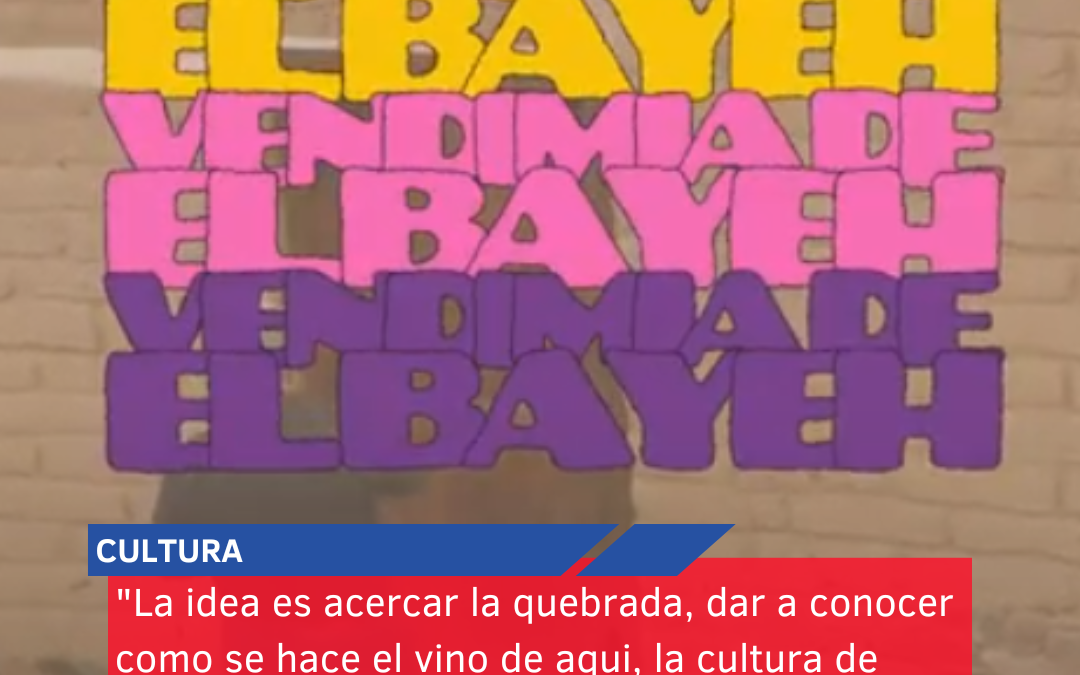 “La idea es acercar la quebrada, dar a conocer como se hace el vino de aqui, la cultura de nuestra región”