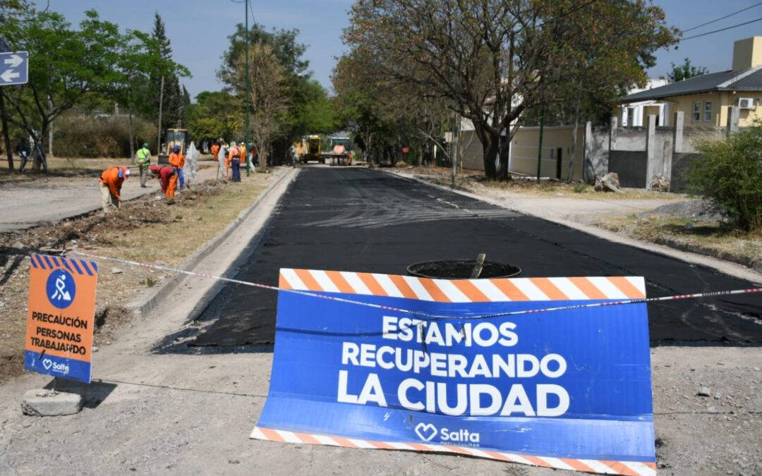 Ejecutan obra de repavimentación en el barrio Grand Bourg